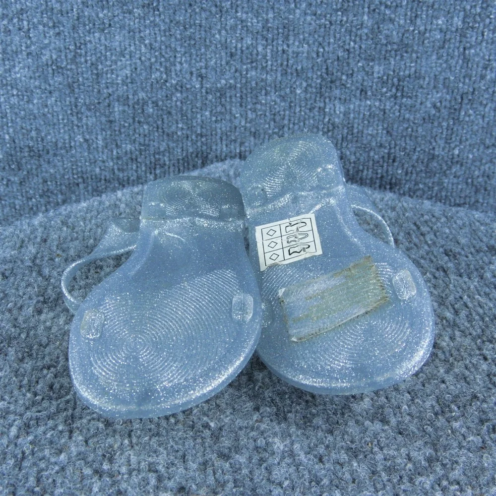Gymboree Girls Gladiator Size T 9 Medium Shoes‎ Clear Synthetic Buckle